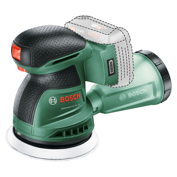 Bosch Akku-Exzenterschleifer UniversalOrbit 18V-20 ohne Akku und Ladegerät im Karton