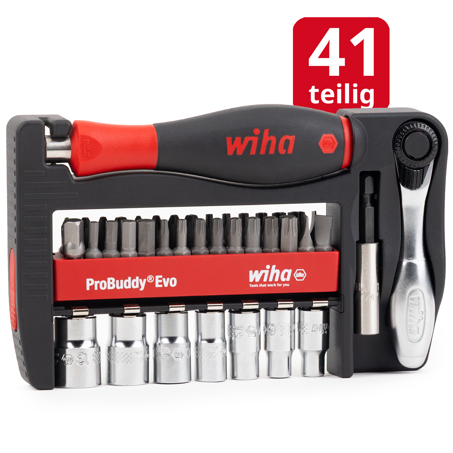 Wiha ProBuddy® Evo 40-tlg. Bit & Steckschlüssel-Set 1/4
