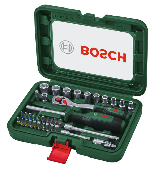 Bosch Handwerkzeuge 1/4 Zoll Ratschen-Set 37-teilig