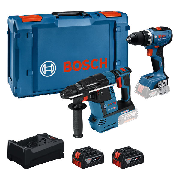 Bosch Combo Kit GSR 18V-65 + GBH 18V-26 + 2x5.0AH + GAL 12V/18V-80 + XL-BOXX