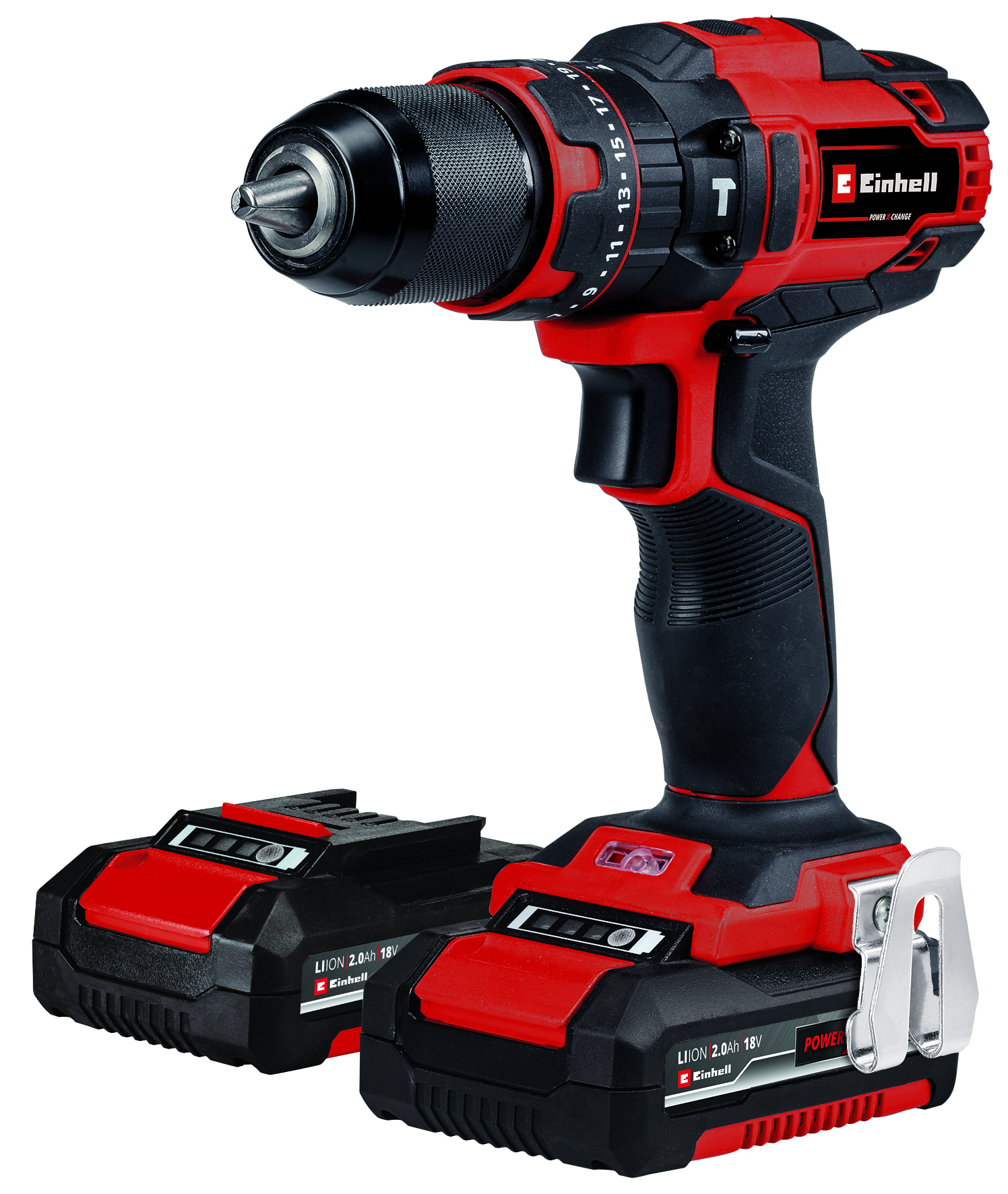 Einhell Akku-Schlagbohrschrauber TE-CD 18/40 Li-i +64, 2x 2,0 Ah und Ladegerät im Koffer mit Zubehör