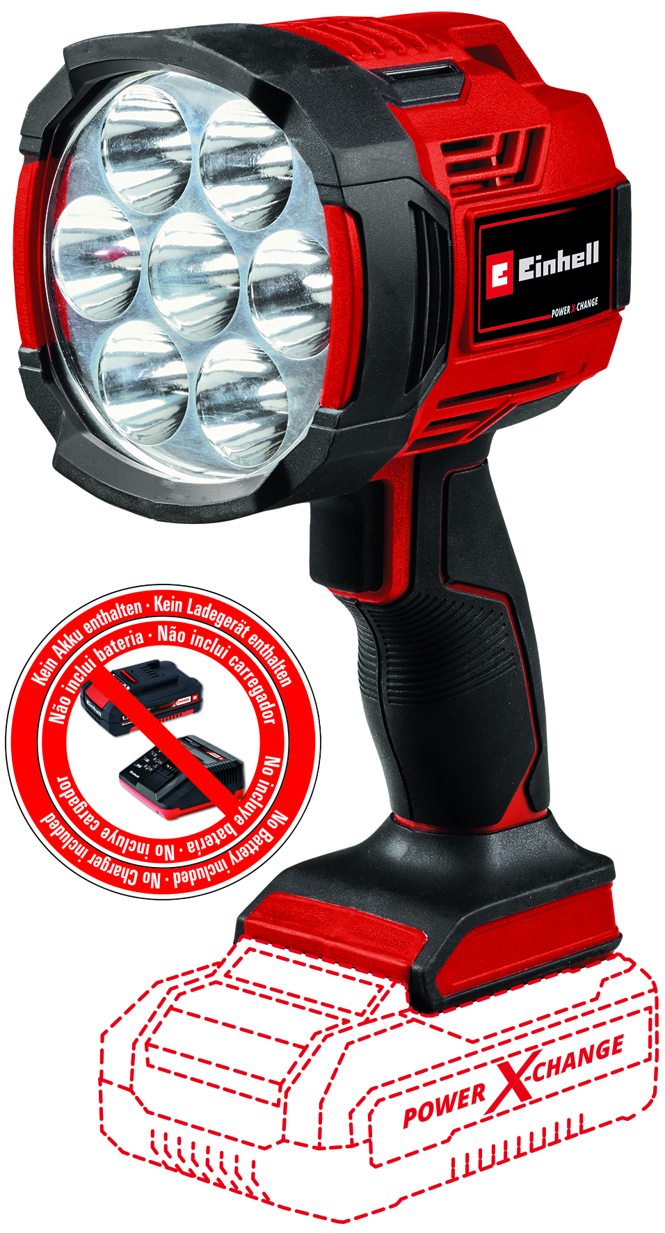 Einhell Akku-Lampe (inkl. 12V-Kabel) TE-CL 18/2500 LiAC ohne Akku und Ladegerät
