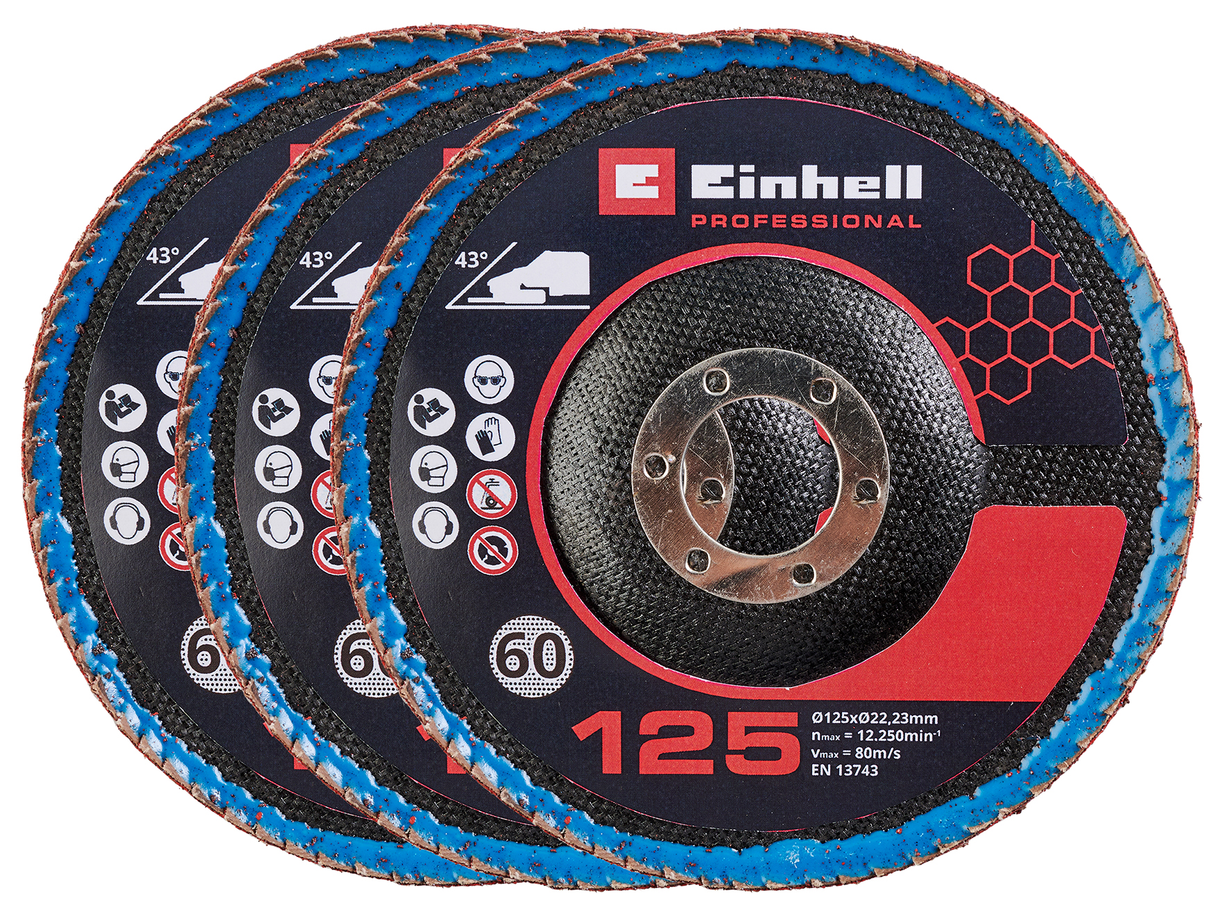 Einhell 3-tlg. Fächerscheiben-Set, Ø 125 mm