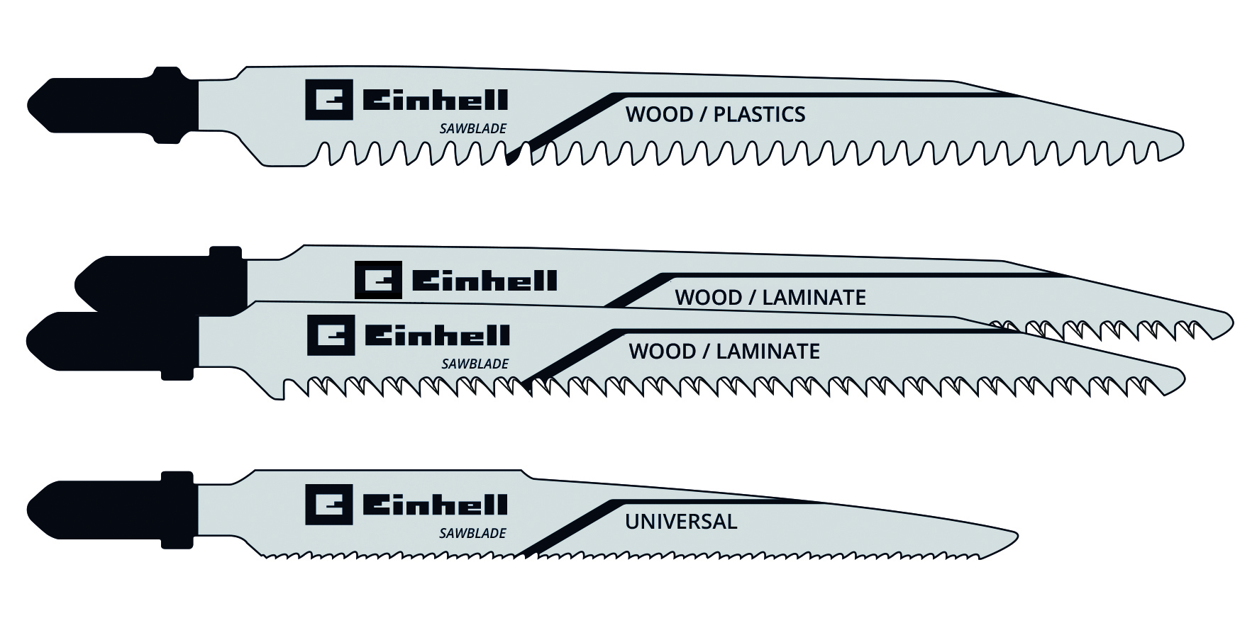 Einhell 4-tlg. Stichsägeblatt-Set, T-Schaft