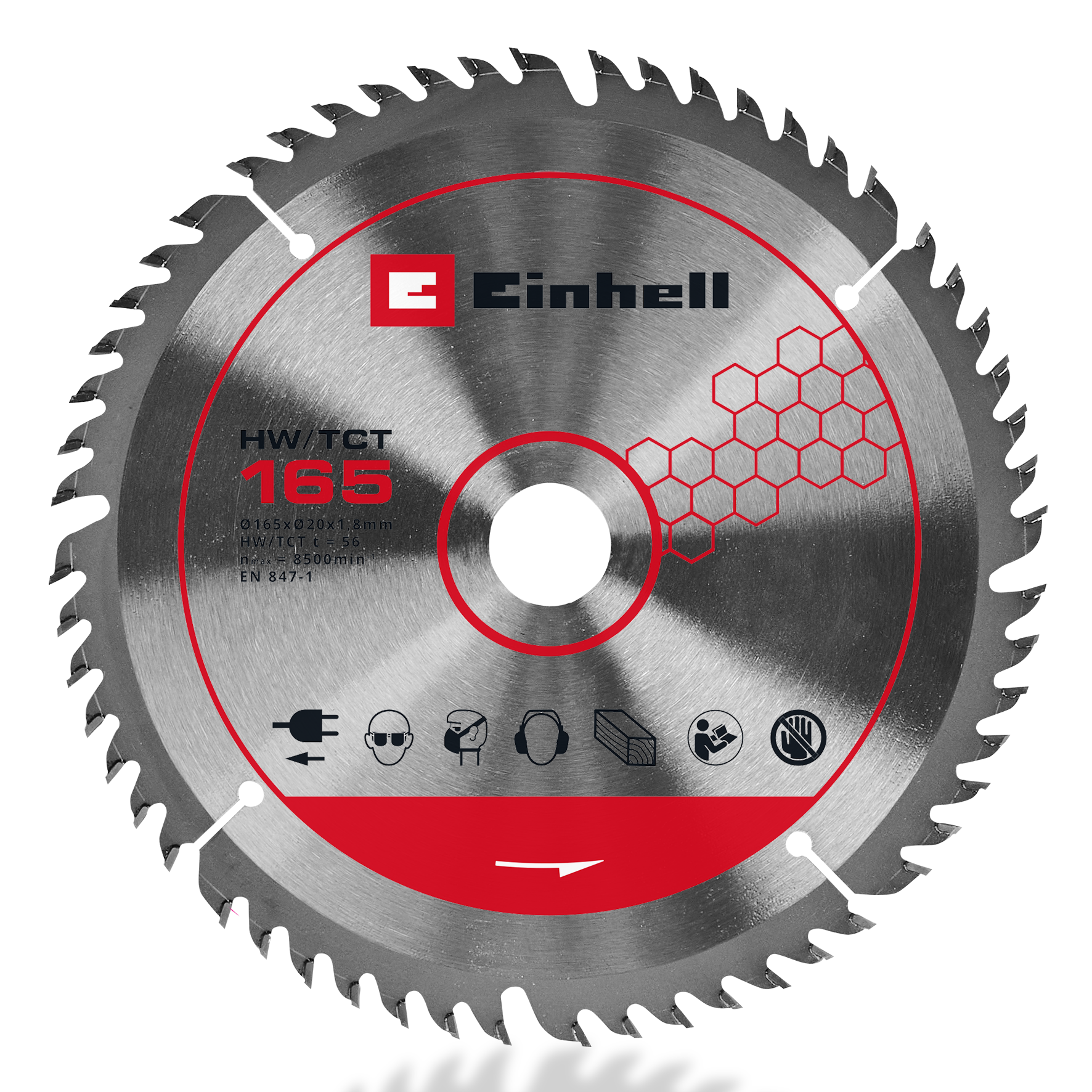 Einhell Kreissägeblatt, Ø 165 x 20 x 1,8 mm, 56 Z