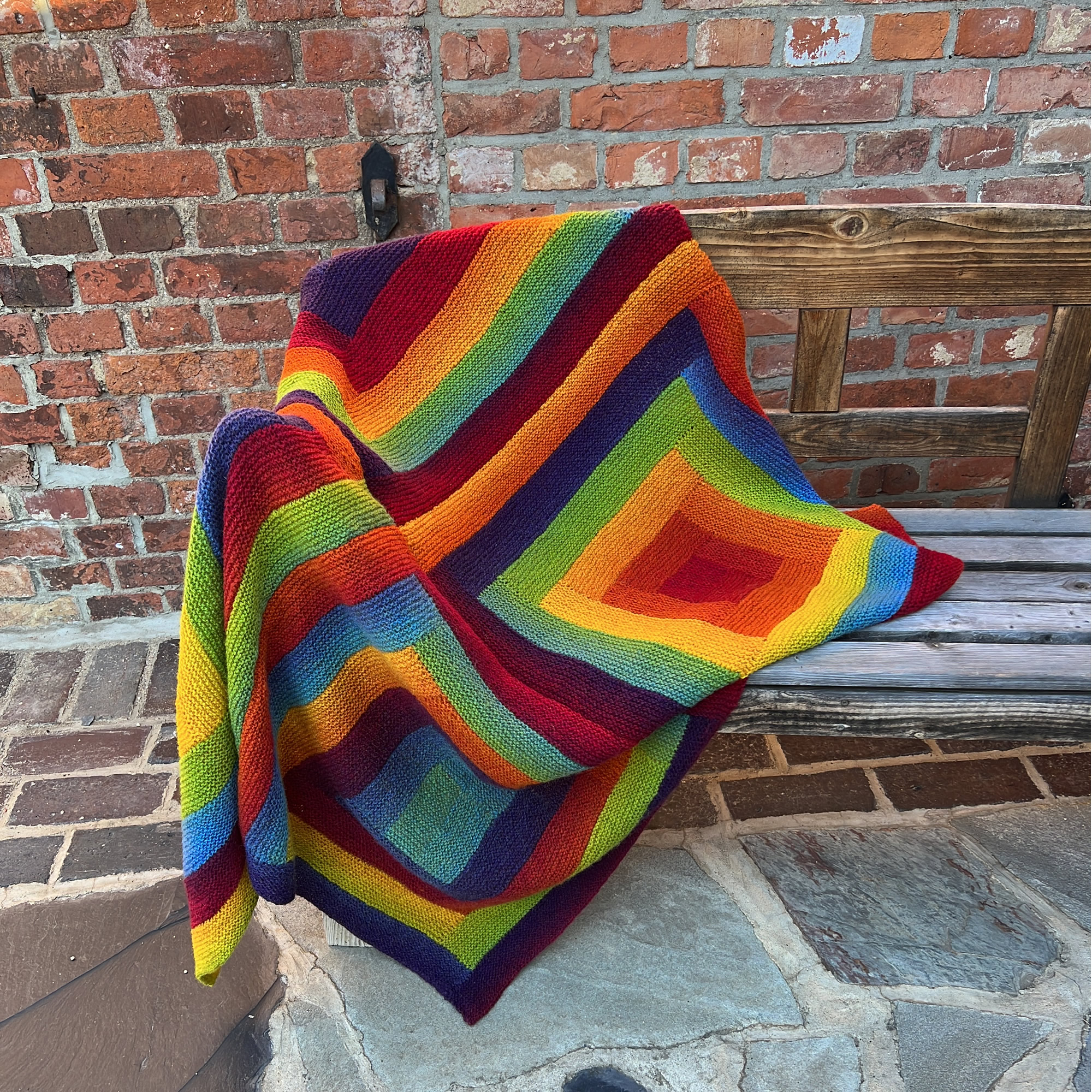 StrickSet inkl. PDF-Strickanleitung NEXT Multicolori Patchwork-Decke