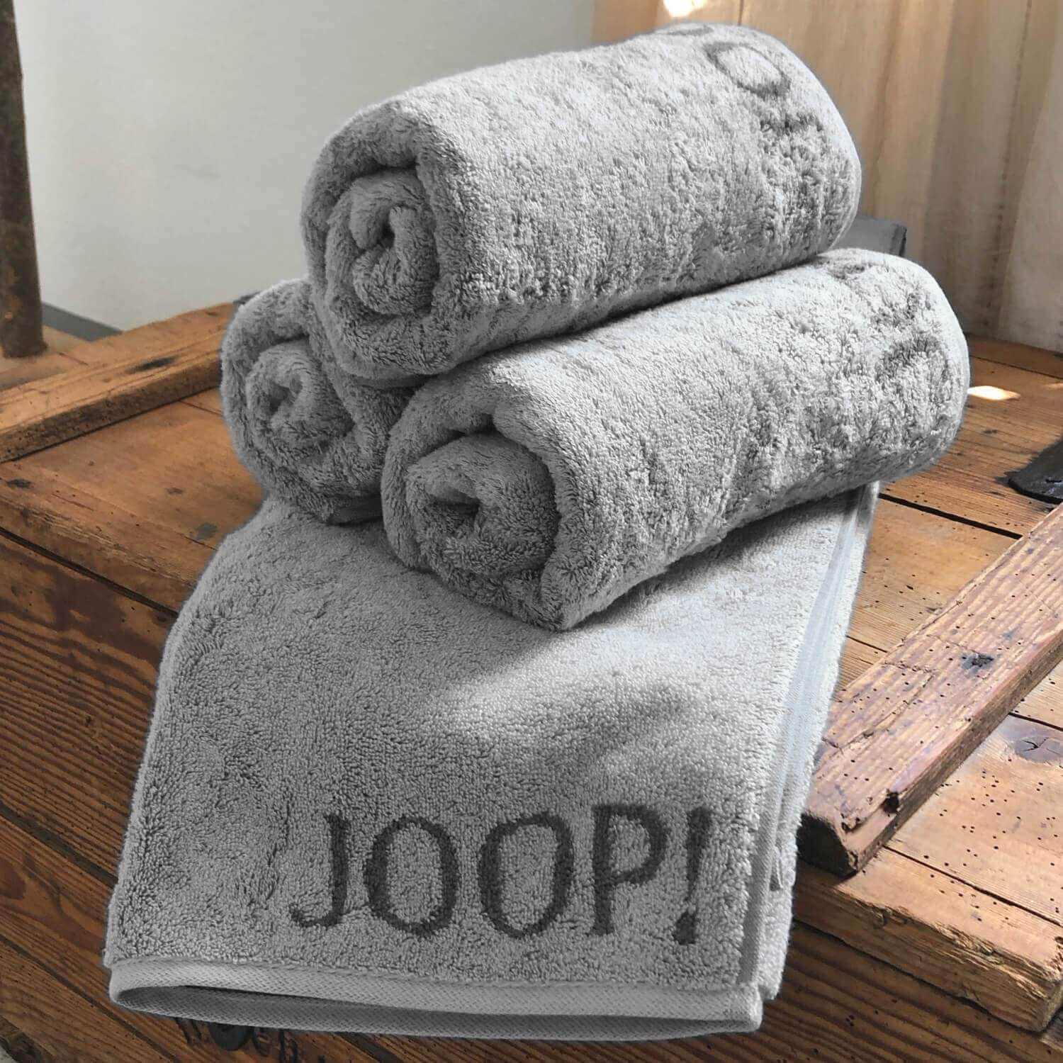 JOOP! Handtücher Elegance Doubleface hellgrau dunkelgrau 1620 77