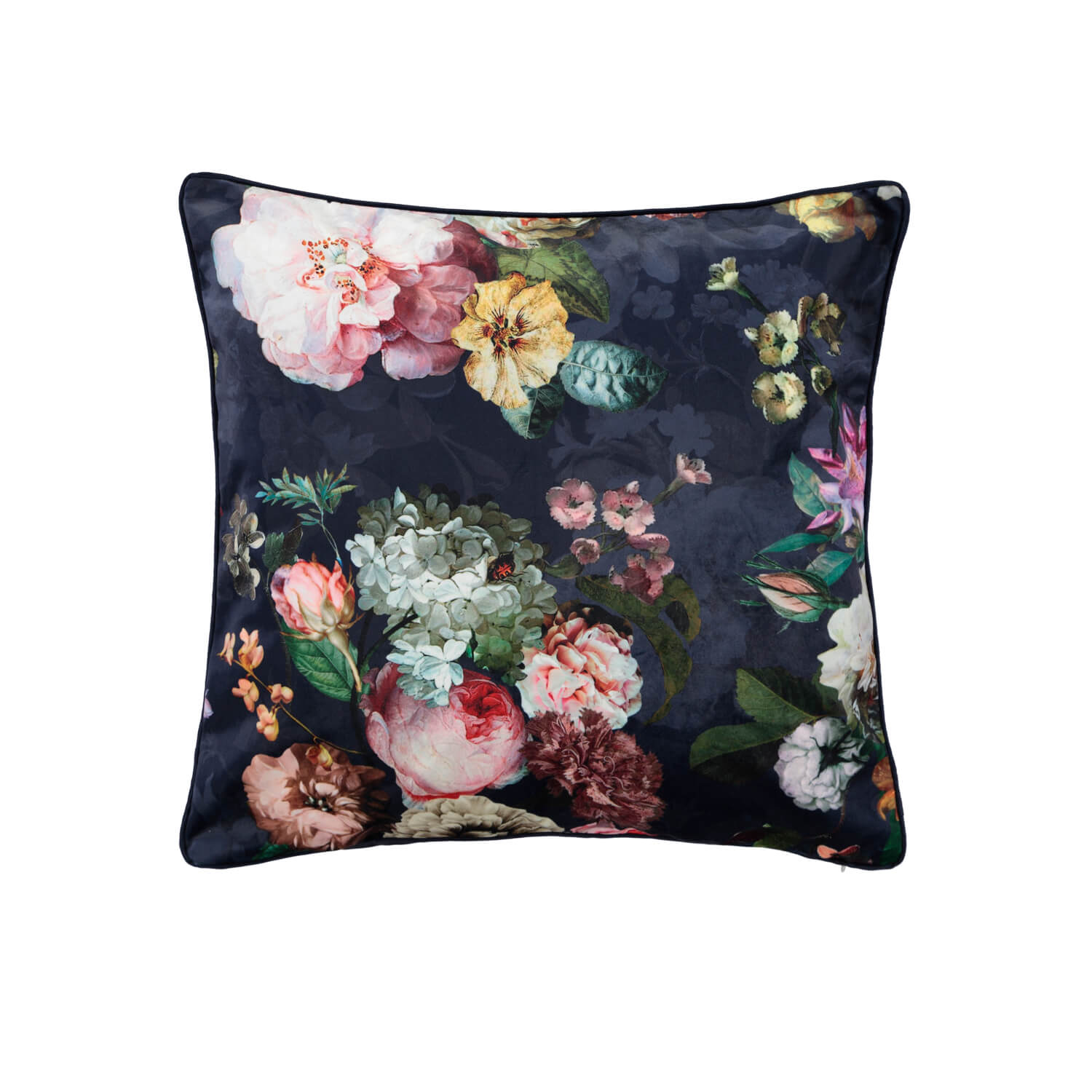 ESSENZA Zierkissen Dekokissen Fleur Nightblue 50x50 cm