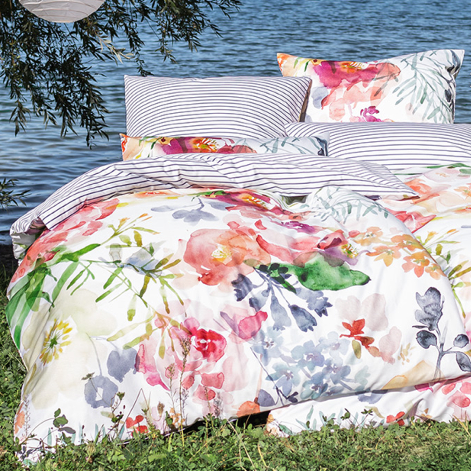 Estella Bettwäsche Rose 4740 985 Bunt Mako Satin