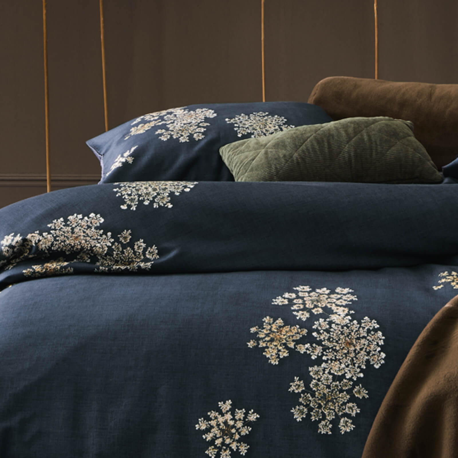 ESSENZA Bettwäsche Lauren Indigo Blue Baumwollsatin