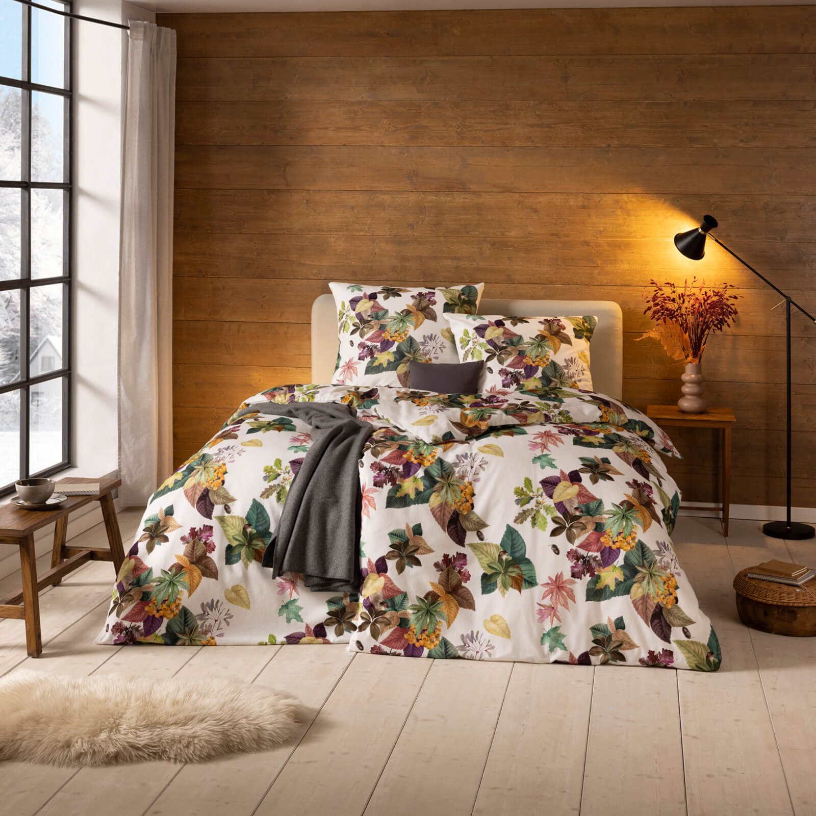 Estella Bettwäsche Maple 4443 985 Multicolor Kuschelflanell