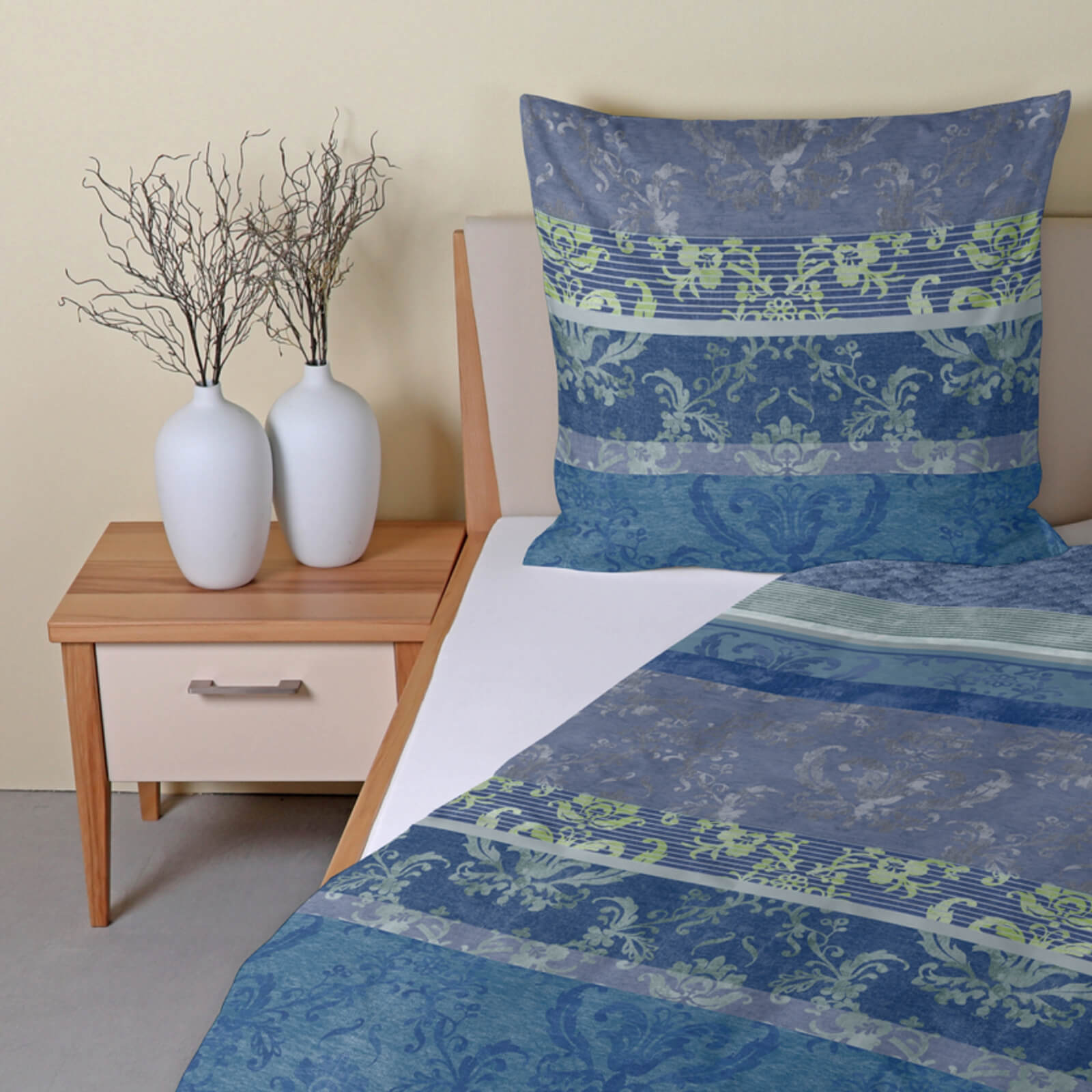 CASATEX Bettwäsche Barock Blau Biber