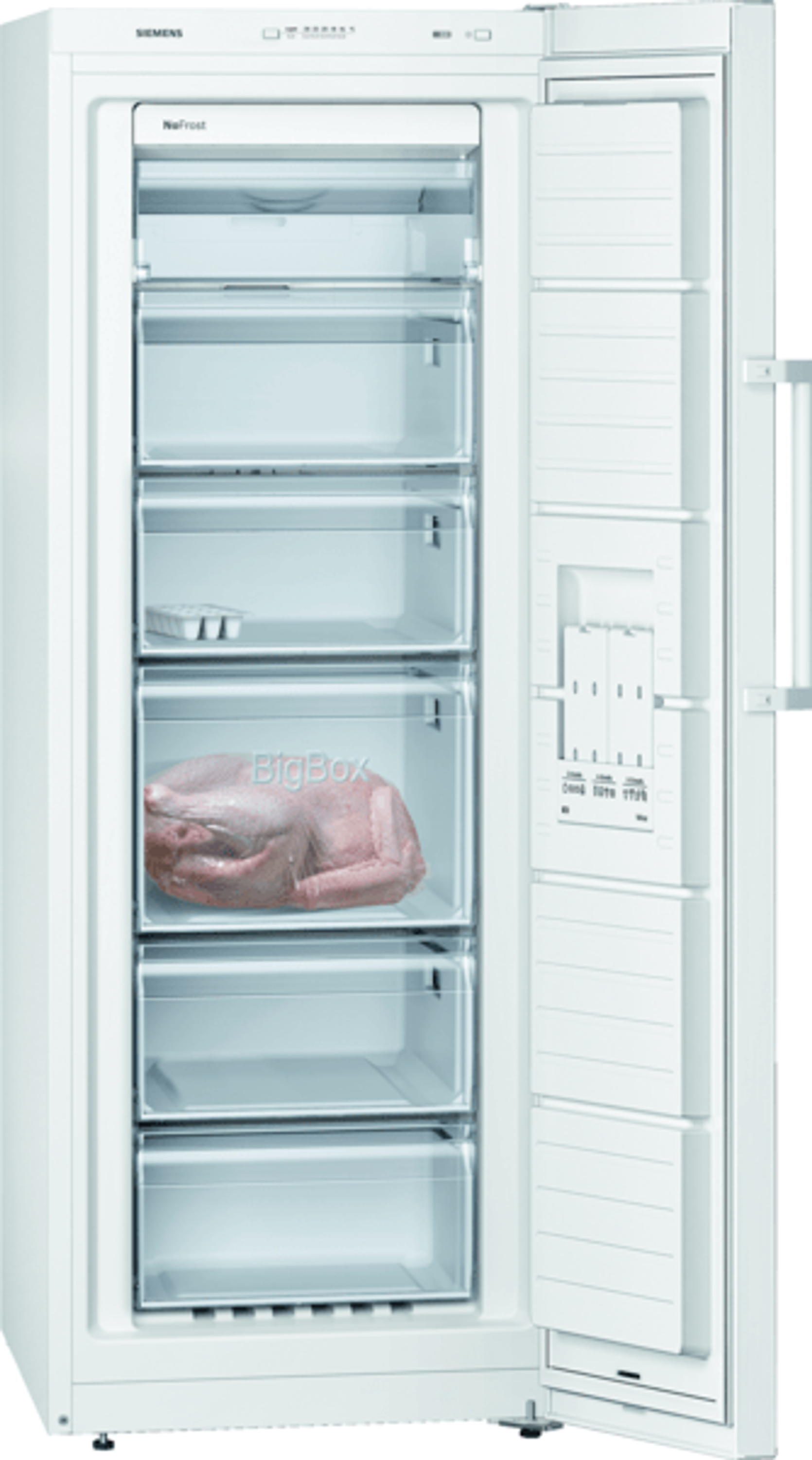 Siemens iQ300 GS29NFWEV Freistehender Gefrierschrank, 161 x 60 cm, weiß | A&K 10.000