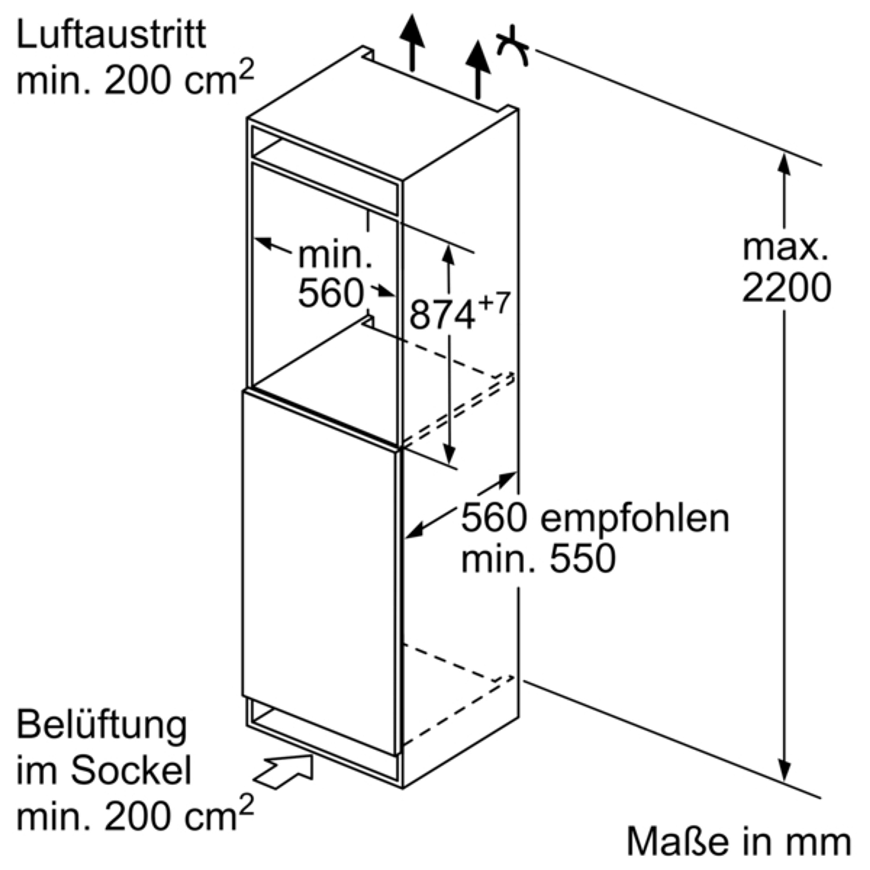 Bosch Serie 6, Einbau-Gefrierschrank, 87.4 x 55.8 cm, Flachscharnier GIV21AFE0 | A&K 10.000