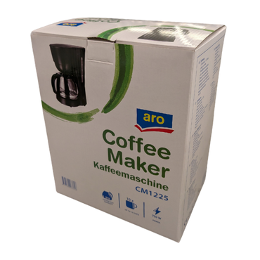 aro Kaffeemaschine CM1225 Schwarz – Filterkaffeemaschine mit Glaskanne