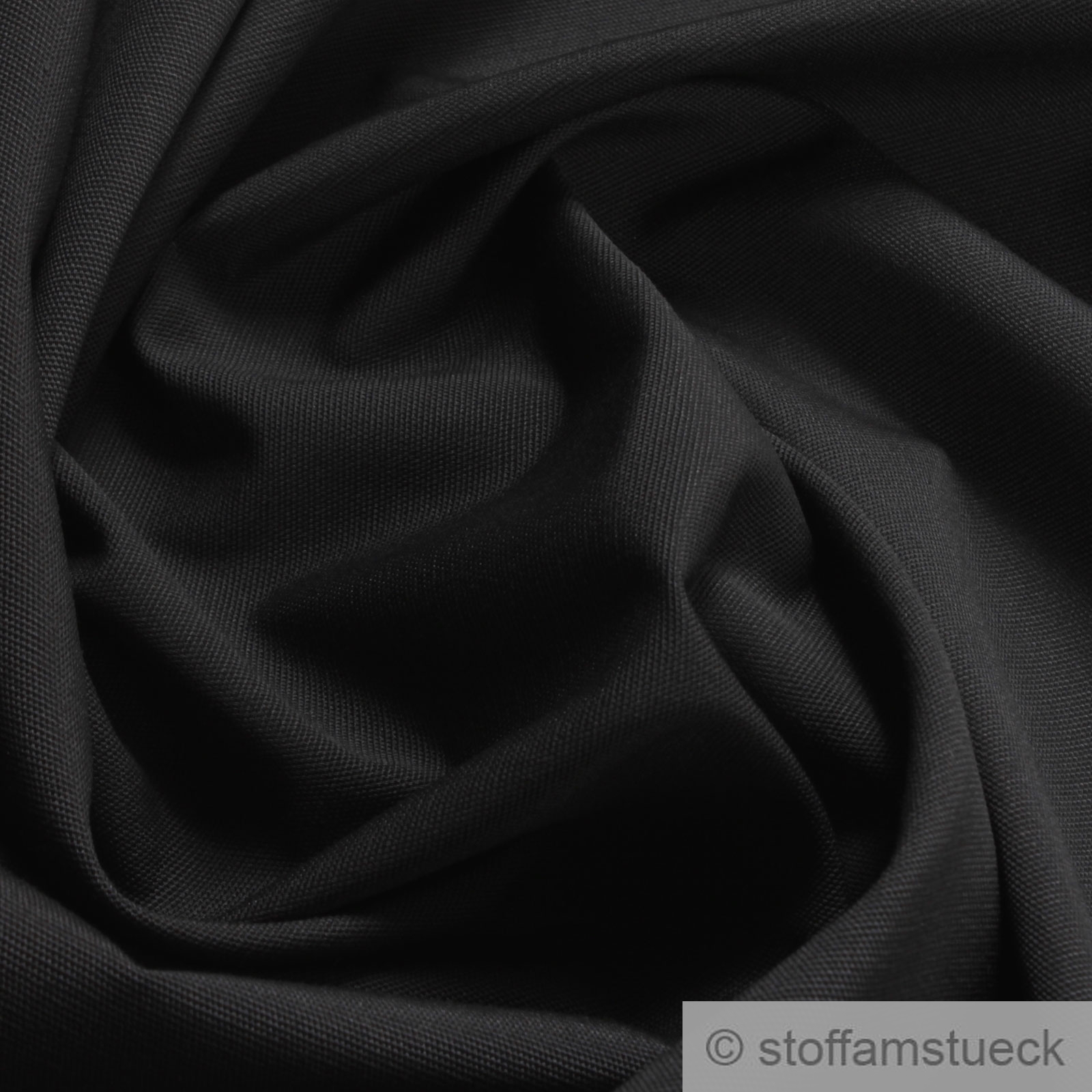 Polyester / Baumwolle Canvas schwarz 6 oz