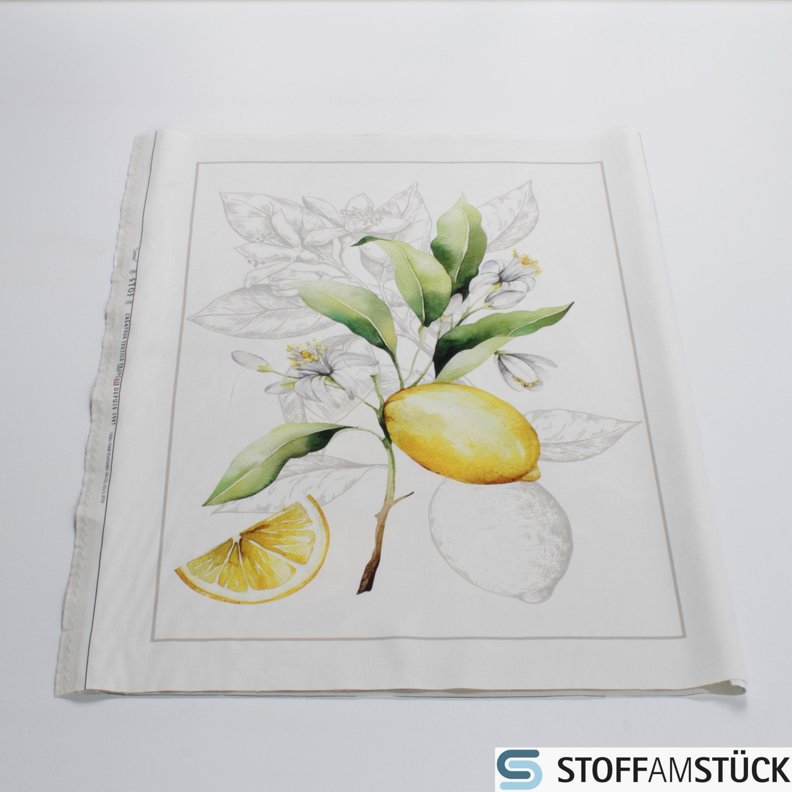 Geschirrtuch Panel Baumwolle Zitrone 3 x 70 x 53 cm