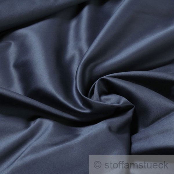 Baumwolle Satin marine breit
