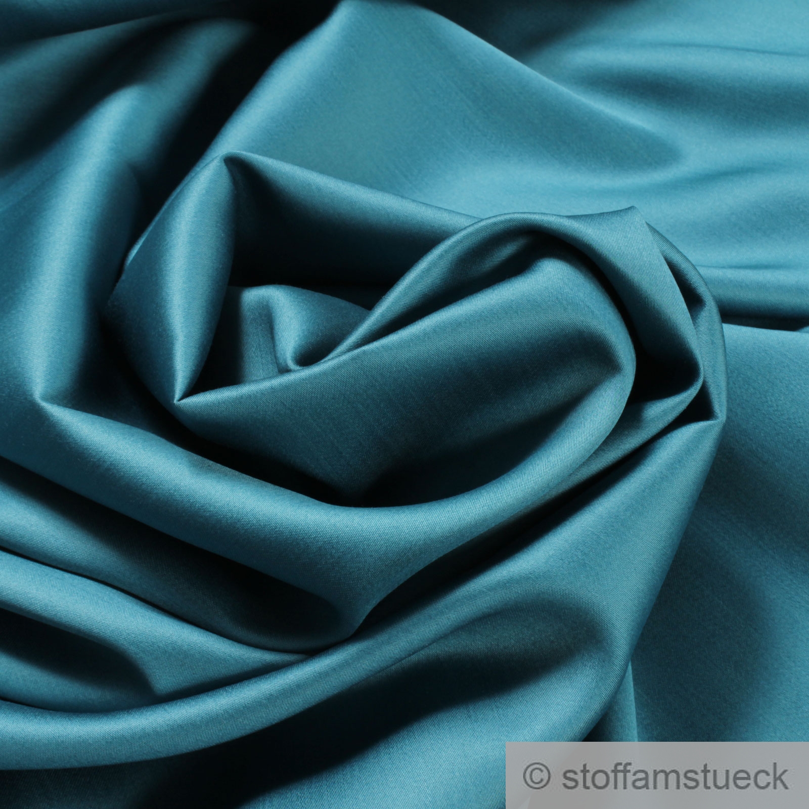 Baumwolle Satin petrol breit