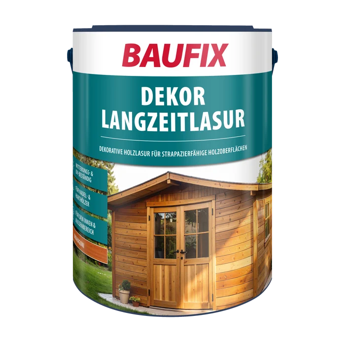 Baufix Dekor-Langzeitlasur mahagoni 5 L 2er Set