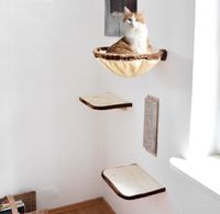 Katzen-Kletterwand, 4teilig beige/braun
