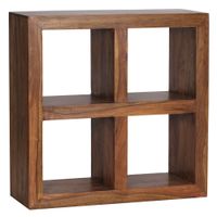 Sheesham Standregal Massiv 82 cm mit 4 Böden Massivholz