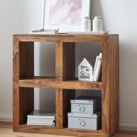 Sheesham Standregal Massiv 82 cm mit 4 Böden Massivholz