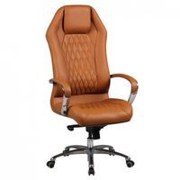 Chefsessel Monterey Echtleder caramel Drehstuhl mit 3-Punkt-Multiblockwippmechanik