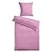 Baumwoll-Satin Bettwäsche Uni 80 x 80 + 155 x 220 cm, Farbe flieder