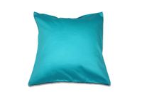 Baumwoll-Satin Kissenhülle Uni 2x 40/40 cm, Farbe aqua