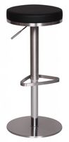 Barhocker Wohnling Durable M7 Edelstahl gebürstet Schwarz