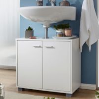 Bad Waschbecken Unterschrank 60 x 55 x 30 cm 2 Türen weiß