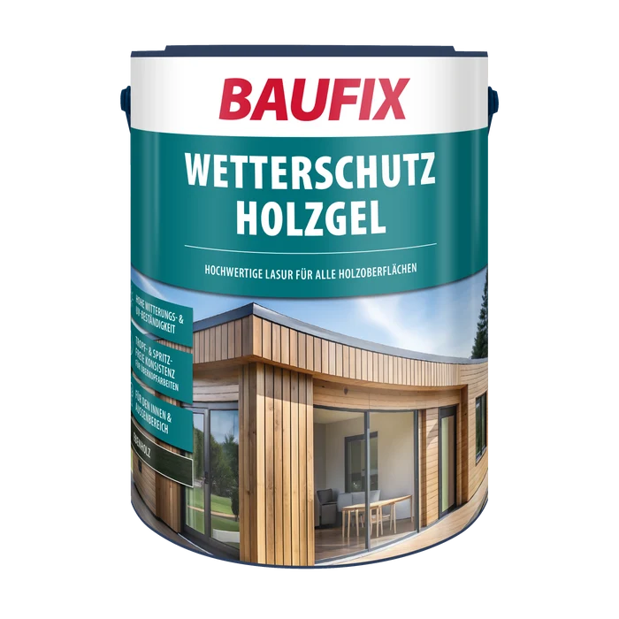 Baufix Wetterschutz-Holzgel Ebenholz 2er-Set