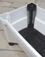 KHW Calypso Pflanzkasten auf Rollen mit Bewässerungssystem + Spalier, weiß