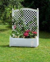 KHW Pflanzkasten 100 cm mit Spalier, weiß