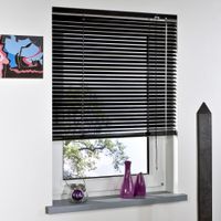 Aluminium-Jalousie, schwarz, 220 x 60 cm
