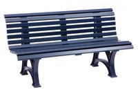 Parkbank Helgoland stahlblau