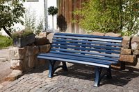 Parkbank Helgoland stahlblau