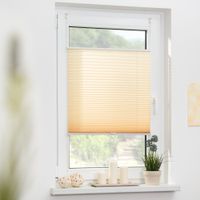 Plissee Klemmfix, ohne Bohren, verspannt - Creme, 120 cm x 130 cm (B x L)