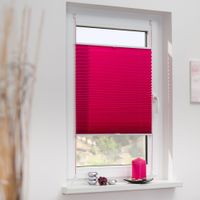 Plissee Klemmfix, ohne Bohren, verspannt - Fuchsia, 100 cm x 130 cm (B x L)