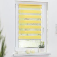 Duo-Rollo Klemmfix, ohne Bohren - Gelb, 80 cm x 150 cm (B x L)