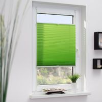 Plissee Klemmfix, ohne Bohren, verspannt - Grün, 70 cm x 130 cm (B x L)