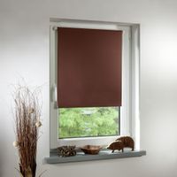 Thermo-Rollo Klemmfix, ohne Bohren, Verdunkelung - Braun, 70 cm x 150 cm (B x L)