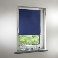 Thermo-Rollo Klemmfix, ohne Bohren, Verdunkelung - Blau, 90 cm x 150 cm (B x L)