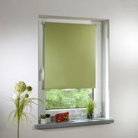 Thermo-Rollo Klemmfix, ohne Bohren, Verdunkelung - Grün, 60 cm x 150 cm (B x L)