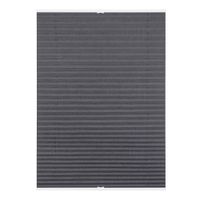 Plissee Klemmfix, ohne Bohren, verspannt - Grau, 60 cm x 210 cm (B x L)