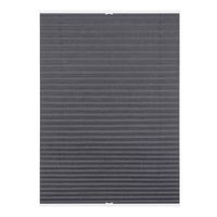 Plissee Klemmfix, ohne Bohren, verspannt - Grau, 90 cm x 130 cm (B x L)