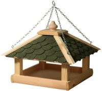 Vogelhaus zum Aufhängen, mit grünem Bitumendach