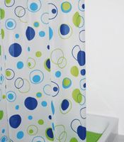 Duschvorhang Folie Kreise ca. 180x200 cm, multicolor, 100% PEVA
