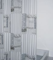 Duschvorhang Folie Font ca. 180x200 cm, semitransparent-grau, 100% PEVA